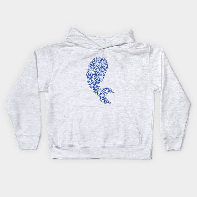 Tribal Seahorse Fish Kids Hoodie by ItsLydi